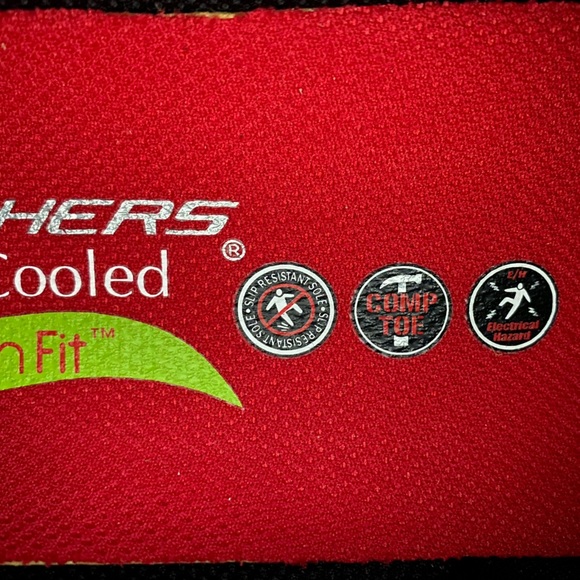 New Skechers Ebinal Work Shoes Arch Fit Comp Toe Slip Resistant Lace Up Low Boot - Picture 12 of 15